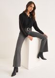 Classy cotton embroidered shirt NERO BLACK Woman image number 4