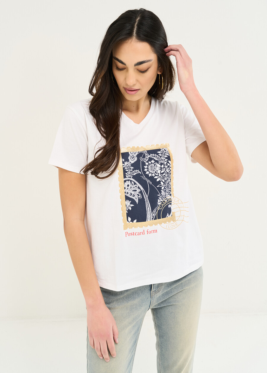 T-shirt Smokey con stampa BIANCO WHITE Donna , immagine n. 1