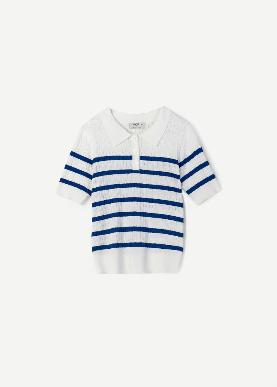 Miriam polo-style jersey BIANCO WHITE Woman , image number 3