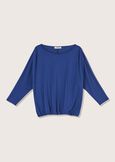 Blusa Anna in crepe BLUE OLTREMARE ROSSO LIPSTICK Donna immagine n. 1
