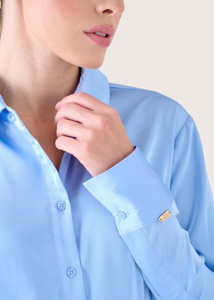 Camicia Conan effetto satin BLU FIORDALISO Donna , immagine n. 2