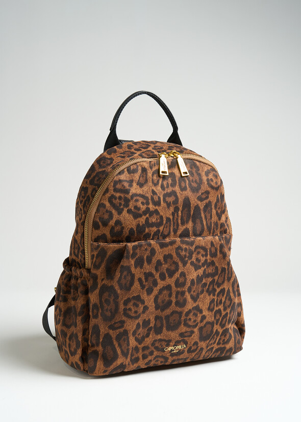 Kabaibel leopard print backpack MARRONE CARAMELLO Woman null