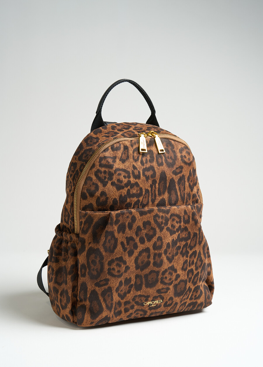 Kabaibel leopard print backpack MARRONE CARAMELLO Woman , image number 1