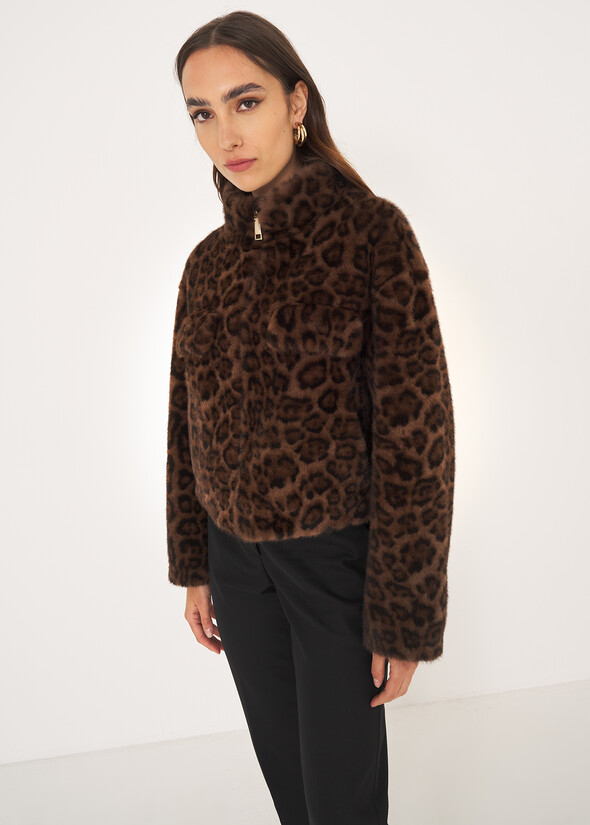 Gennifer short faux fur jacket NERO BLACK Woman null