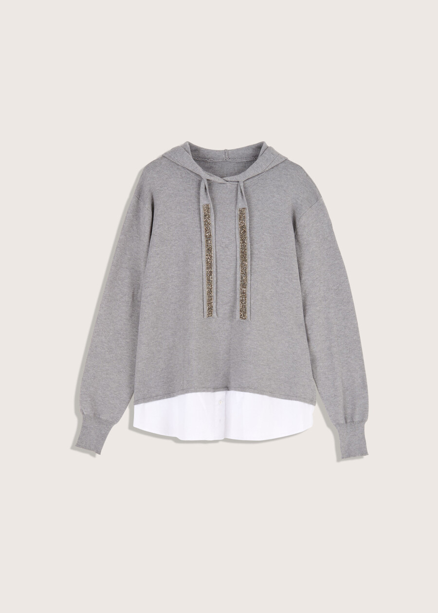 Maglia Miriana con cappuccio GRIGIO DARKGREY Donna , immagine n. 4