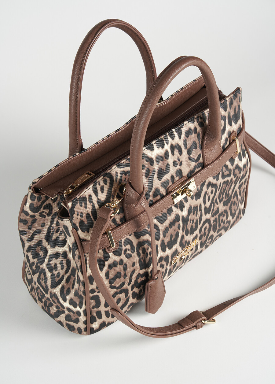 Belly Black animalier shopping bag NERO BLACK Woman , image number 3