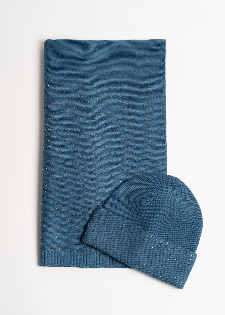 Sciarpa Skye con micro strass ROSSO MAGENTAVERDE PAVONE Donna , immagine n. 5