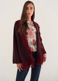 Mantella Micaela con frange BLU MIDNIGHTVIOLA VINACCIA Donna immagine n. 2