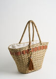 Briges straw and faux leather tote BEIGE DESERT Woman image number 2