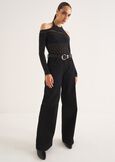 Pantaloni denim Daisy palazzo NERO BLACKMARRONE CARAMELLO Donna immagine n. 1