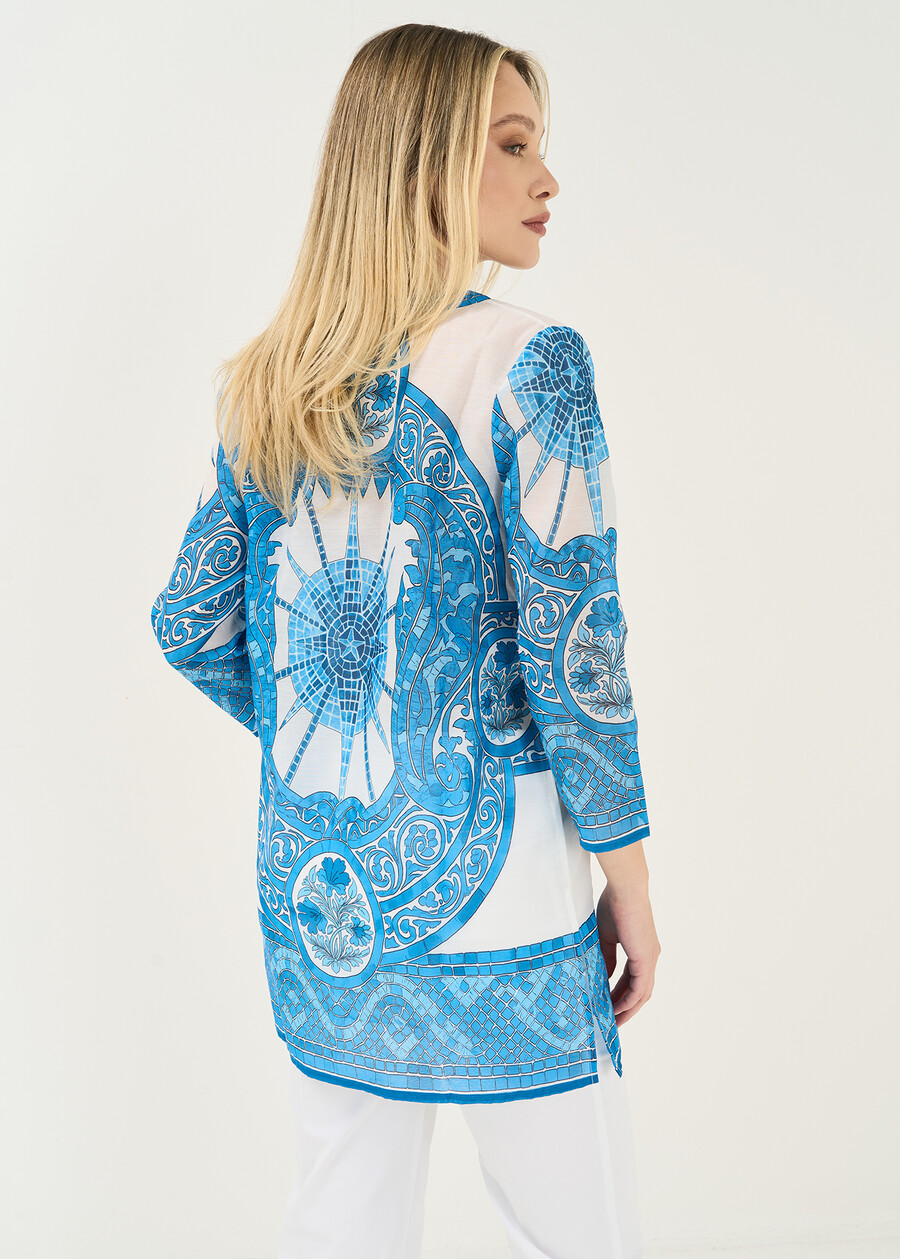 Blusa Kurta Byron stampata BIANCO WHITE Donna , immagine n. 3