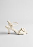 Sandalo Sary con tacco e decoro BEIGE LATTE Donna immagine n. 5