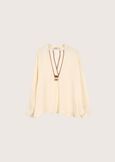 Cabby 100% rayon twill blouse BEIGE LATTE Woman image number 4