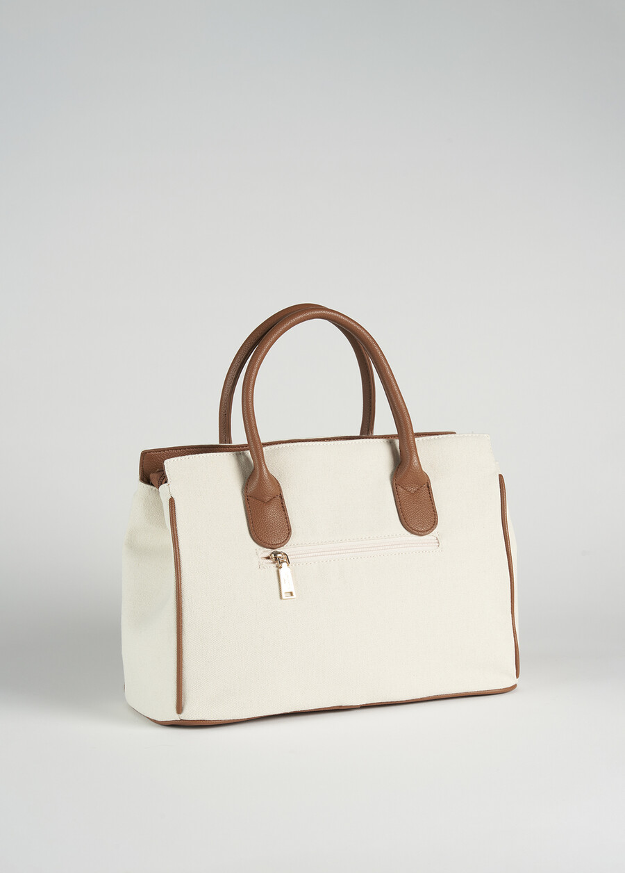 Belly canvas shopping bag BEIGE LATTE Woman , image number 4