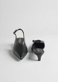 Slingback Sidney a punta con tacco basso NERO BLACK Donna immagine n. 3