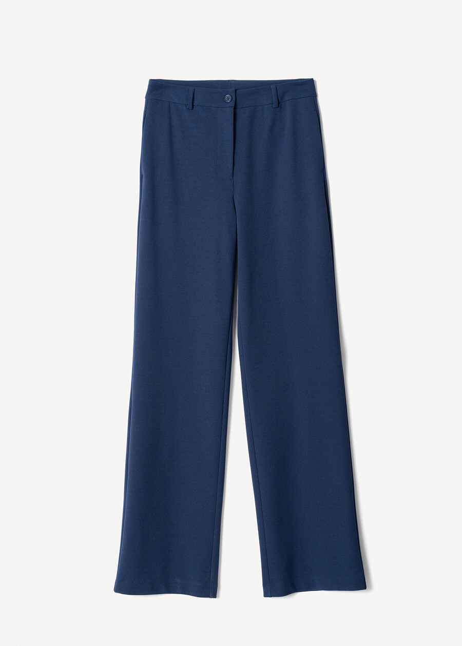 Pantalone Giorgia-F in screppino BLU MIDNIGHTVIOLA VINACCIA Donna , immagine n. 5