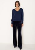 Malawi V-neck sweater BLU MIDNIGHTVIOLA VINACCIA Woman image number 4
