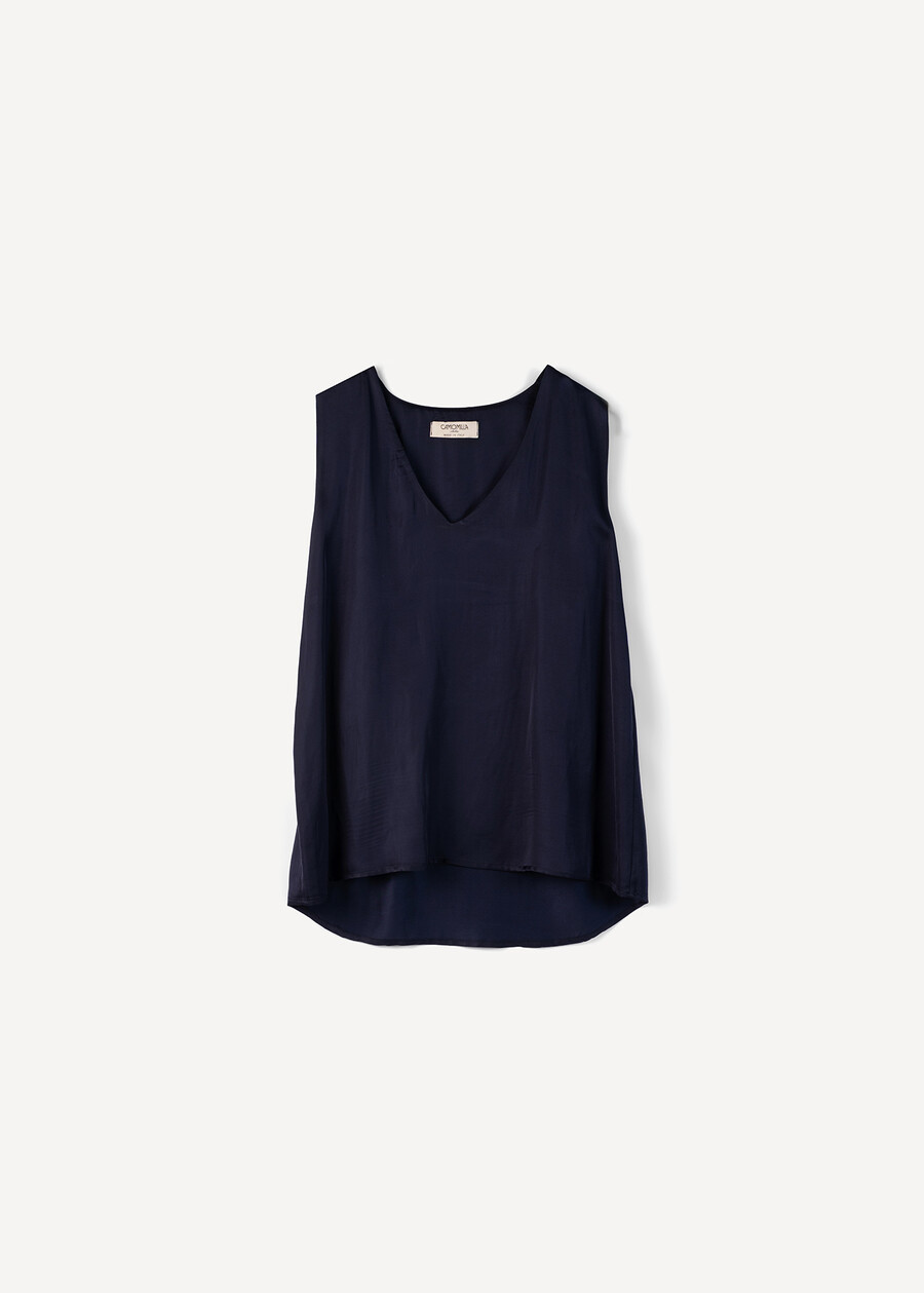 Top Tailer in viscosa con merletto VERDEBLU Donna , immagine n. 5