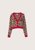 Cardigan Camoo fantasia animalier BEIGE CAMMELLO Donna immagine n. 5