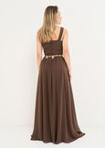Alexis draped long dress MARRONE Woman image number 4