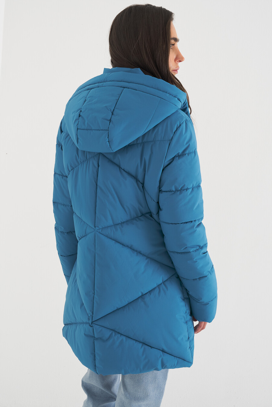 Piumino Palmer con cappuccio staccabile ROSSO MAGENTAVERDE PAVONE Donna , immagine n. 4