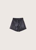 Britney eco-leather bermuda shorts NERO BLACK Woman image number 6