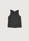 Top Teo in tessuto satin NERO BLACKBIANCO WHITE Donna immagine n. 1