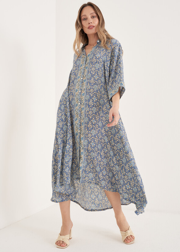 Abito Adelaide Lungo Fantasia BLU AVION Donna null