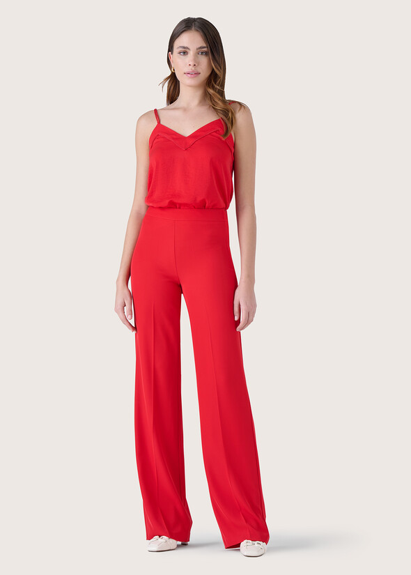 Pantalone Ashley in cady ROSSO TULIPANO Donna null