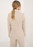 Pinstripe Double-Breasted Suit BEIGE ECRU Woman image number 7
