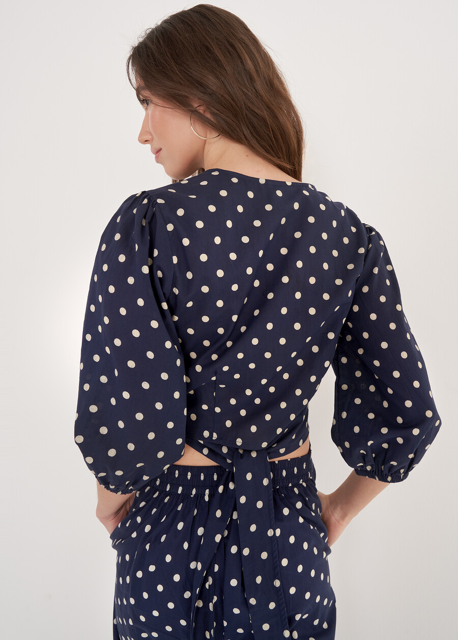 Camicia Crop Cool Fantasia BEIGE LATTEBLUE OLTREMARE Donna , immagine n. 3