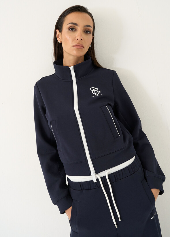 Fanny cropped sweatshirt BLU Woman null