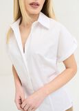 Camicia Cary in cotone elasticizzato BIANCO WHITEBLU AVION Donna immagine n. 2