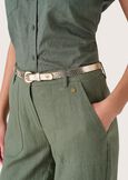 Pantaloni Paris in lino e cotone VERDE TIMOBLU AVION Donna immagine n. 2