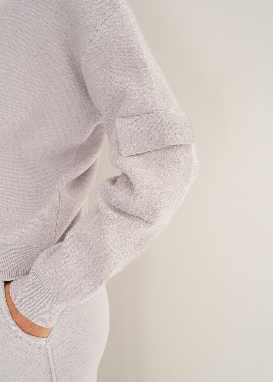 Monia sweater with sleeve pocket MARRONE CAFFEGRIGIO PERLA Woman , image number 3