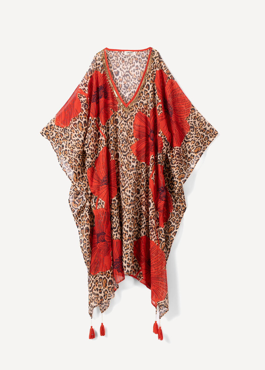 Kaftano Berenice stampa animalier ROSSO Donna , immagine n. 4