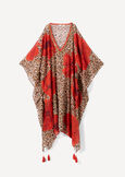 Kaftano Berenice stampa animalier ROSSO Donna immagine n. 4