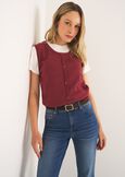 Maglia Siria modello fake gilet ROSSO MAGENTA Donna immagine n. 1