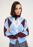 Cardigan Clod in lana argyle AZZURRO BREZZA Donna immagine n. 1