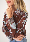 Bernie printed blouse with collar MARRONE TERRA Woman image number 3