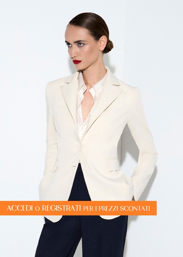 Giacca Giselle in tessuto tecnico BEIGE GESSO Donna null