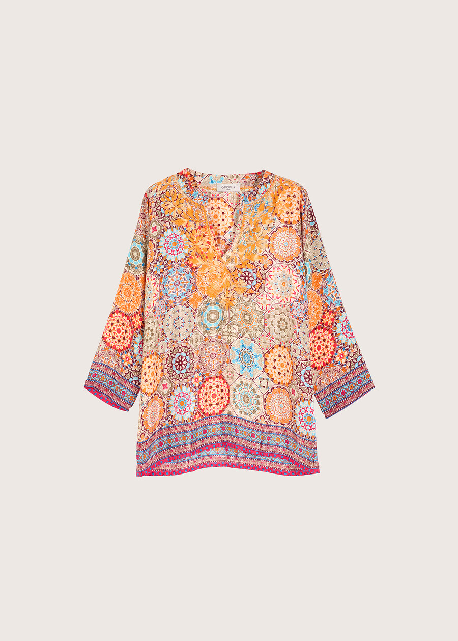 Chloe patterned blouse ARANCIO CARROT Woman , image number 4