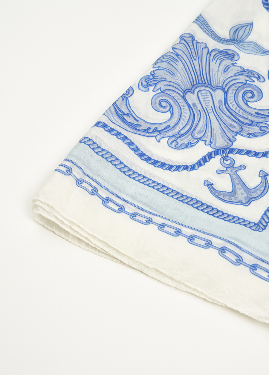 Simona 100% silk scarf BIANCO WHITEBIANCO WHITE Woman , image number 3