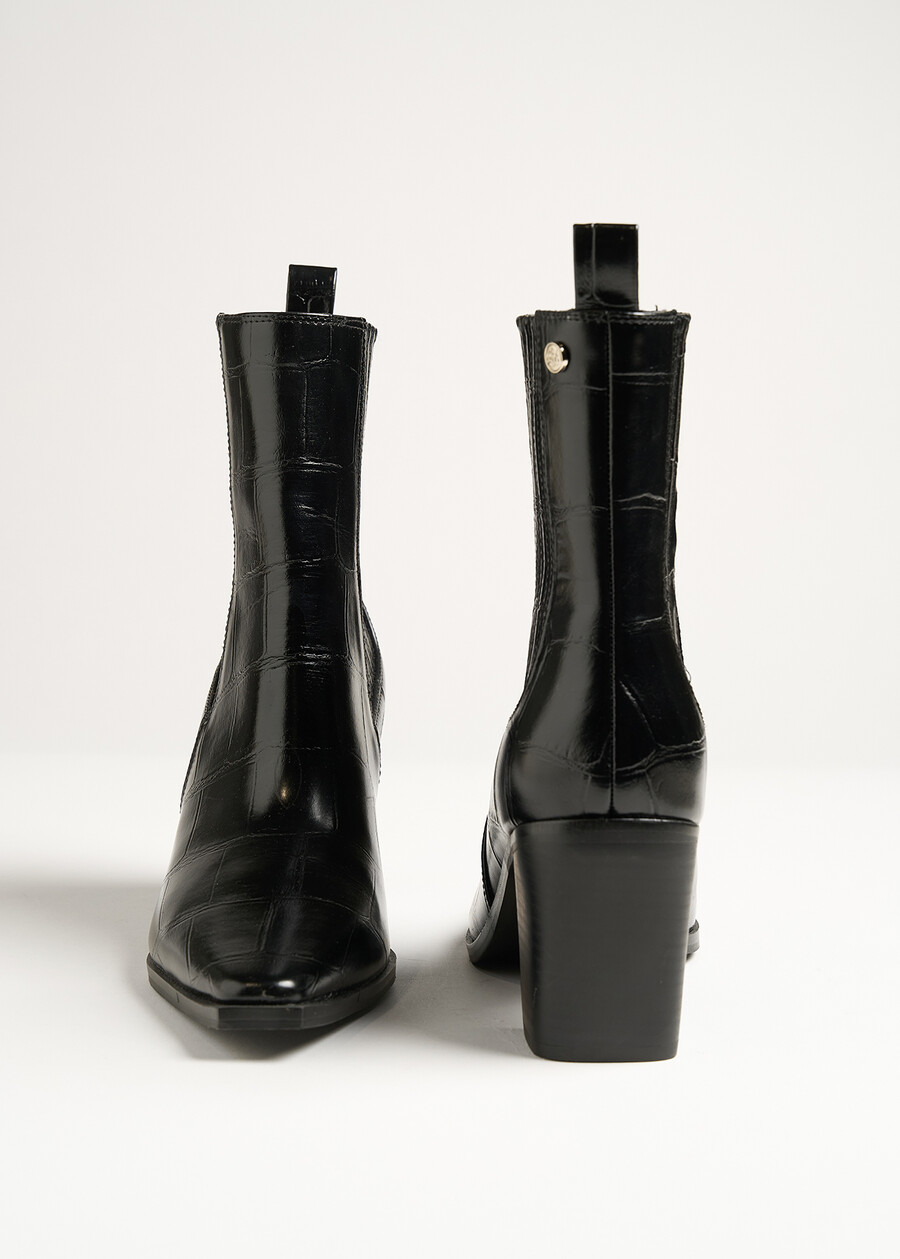 Stivaletto Sirena stile cowboy stampa cocco NERO Donna , immagine n. 3
