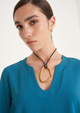 Giuliana tubular necklace NERO BLACK Woman image number 1
