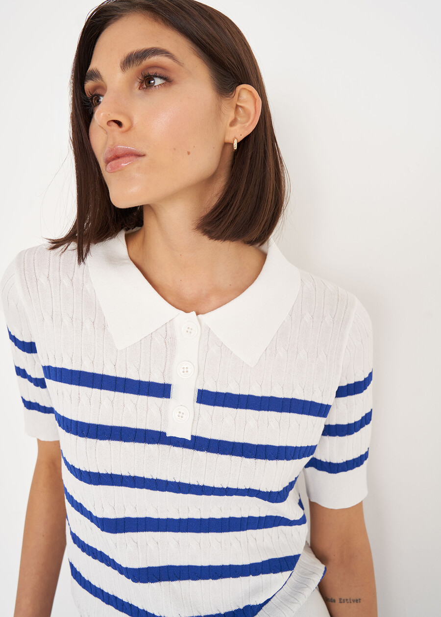 Miriam polo-style jersey BIANCO WHITE Woman , image number 2