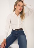 Alessia-D basic cotton shirt BIANCO WHITEBLU CELESTE Woman image number 1
