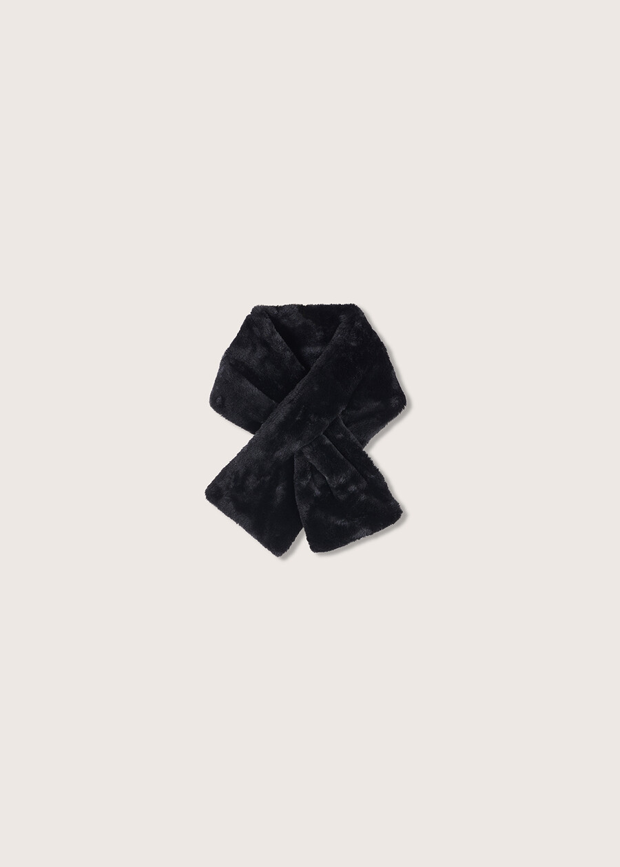 Smally eco-fur scarf NERO BLACK Woman , image number 2