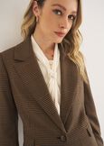 Checked Wide-Lapel Suit MARRONE TERRA Woman image number 4