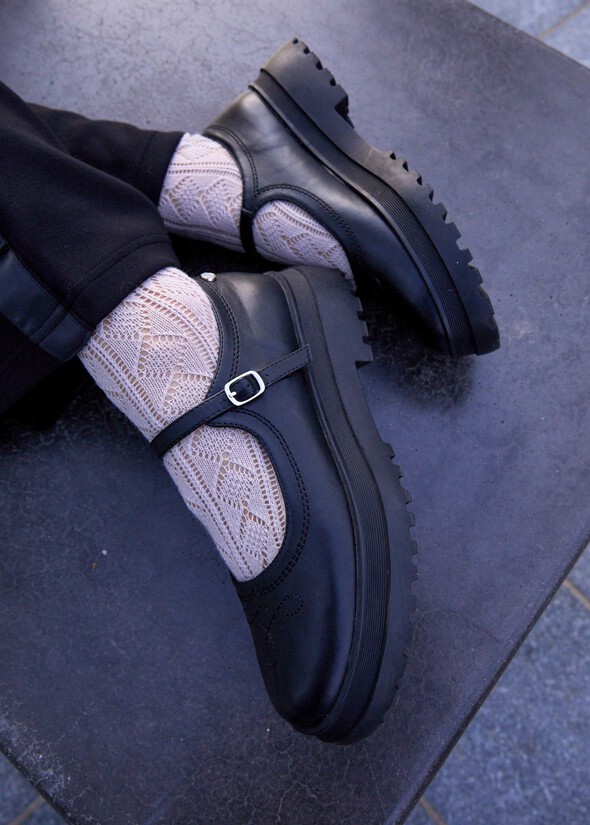 Scarpa Sira in ecopelle NERO BLACK Donna null